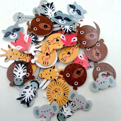 Wooden Animal Buttons