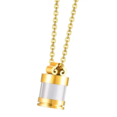Cremation Pendant Necklace Gold