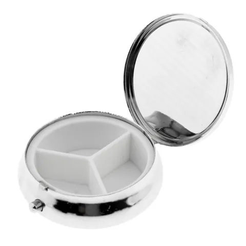 1-day Mini Metal Pill Box Medicine Organizer Container Case