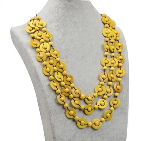 Coconut Shell Wooden Beads Necklace