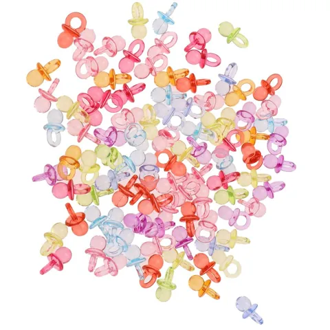 100pcs Mini Pacifier Charms Game Prizes Gifts Baby Shower