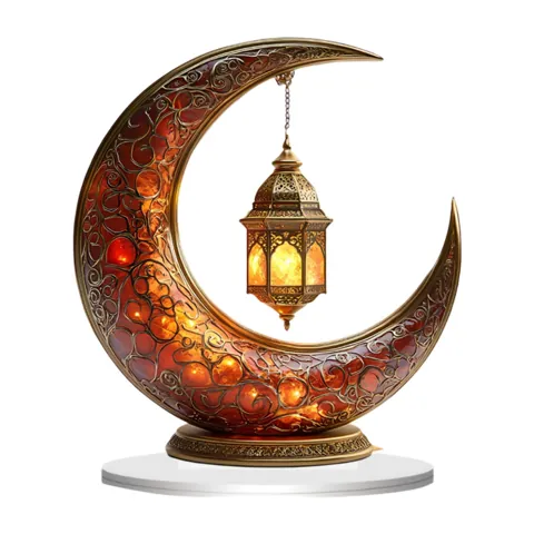 Moon Decor Rustic Eid Mubarak