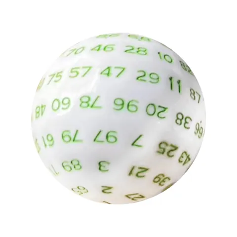 Acrylic D100 Dice Green