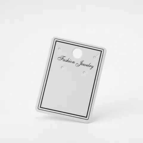 White Earring Display Cards