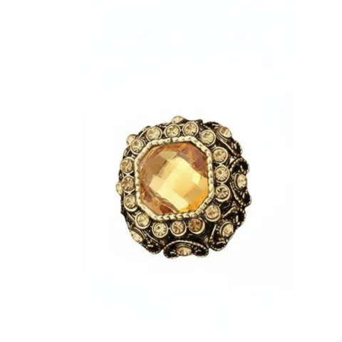 Rhinestone Metal Button