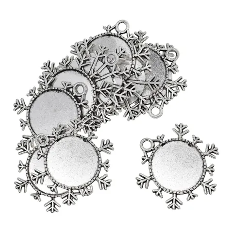 Tibetan Silver Pendant Tray 25mm