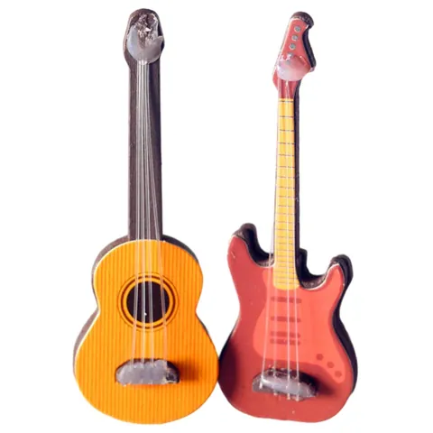 Wooden Dollhouse Guitar