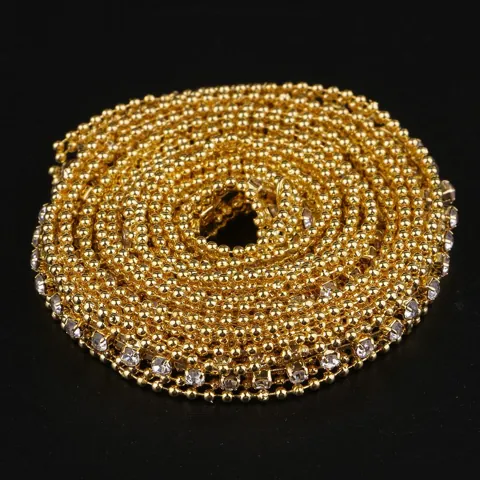 Rhinestone Ribbon Trim Chain