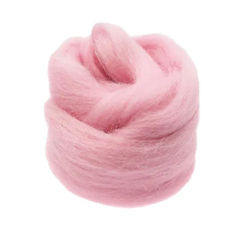 Wool Roving Fibre Pink