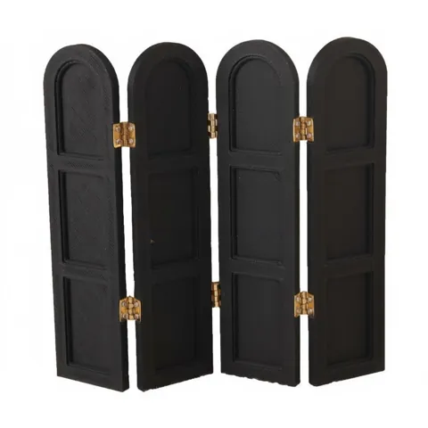 Dollhouse Folding Screen Black