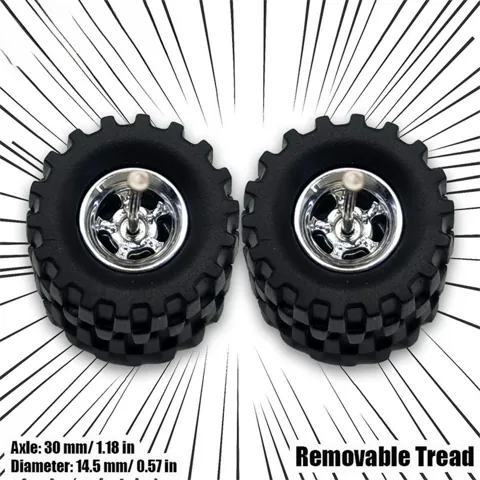 Alloy Wheel Tires 1/64 Scale