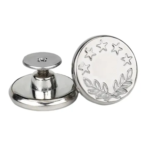 Detachable Jean Buttons Silver Star