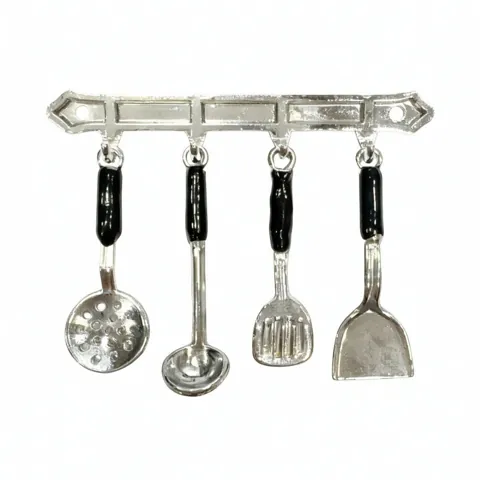 4-Piece Miniature Dollhouse Kitchen Utensils