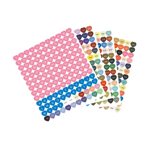 Color Number Label Stickers