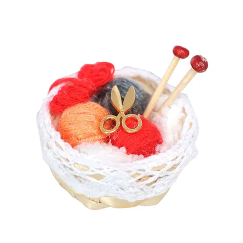 Dollhouse Woolen Yarn Basket