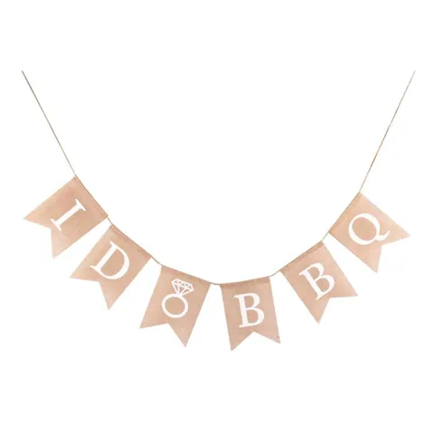 I Do BBQ Banner Linen