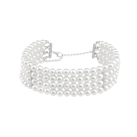 Pearl Choker Necklace White