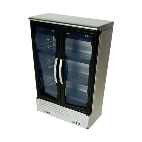 Dollhouse Double Door Refrigerator for Diorama Scenery DIY