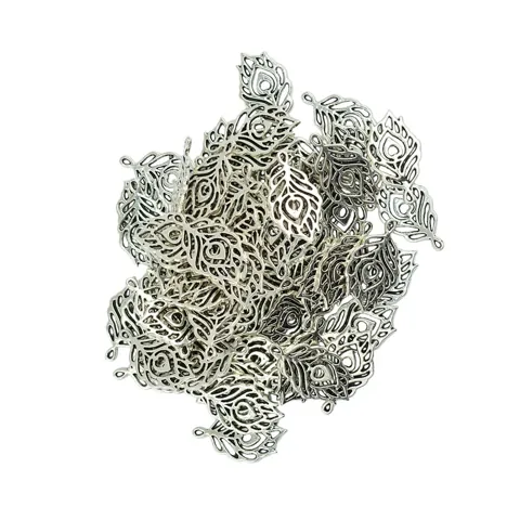 Filigree Peacock Feather Charms