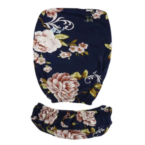 Chair Cover Floral-Navy