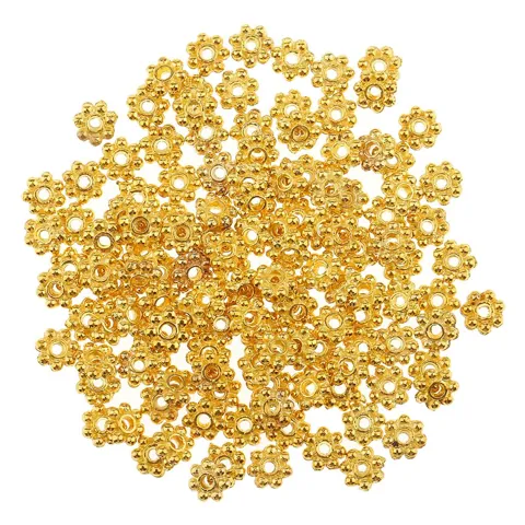 Glitter Snowflake Spacer Beads