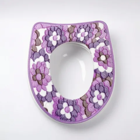 Plush Toilet Seat Cover – Purple, 43*37