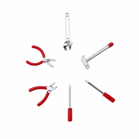 6-Piece 1:12 Scale Dollhouse Tool Set
