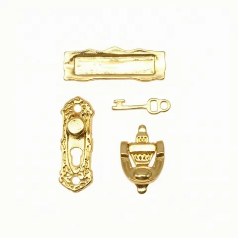 4-Piece Dollhouse Door Hardware Set