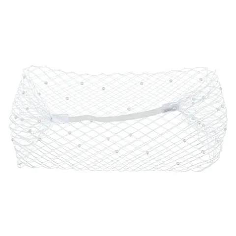 Face Netting Headband Pearl Embellishments