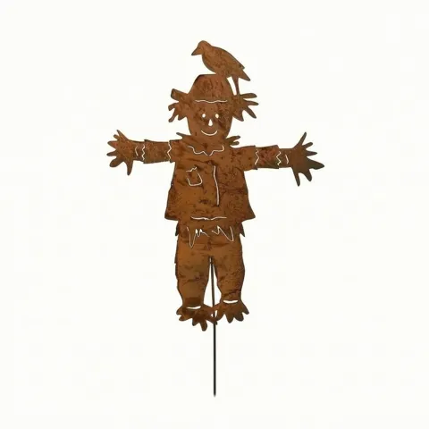 Metal Scarecrow Stake Rust Finish