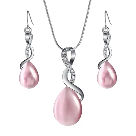 Waterdrop Jewelry Set Pink