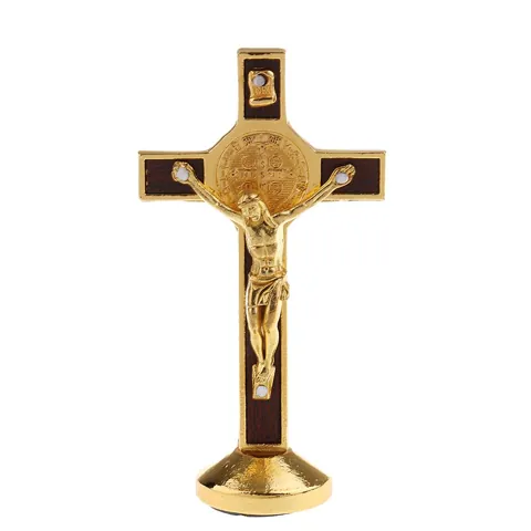 Crucifix Statue Gold